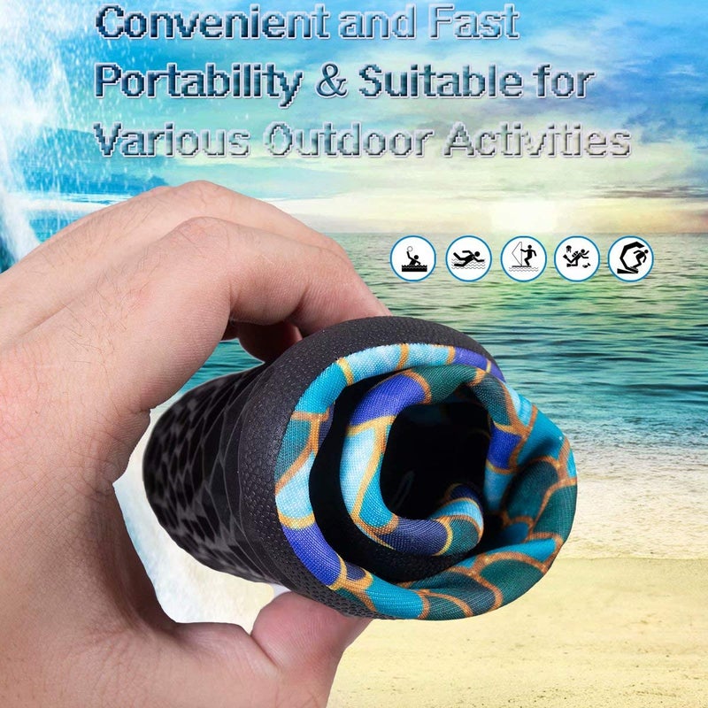 YALOX Water Shoes Women's Men's Outdoor Beach Swimming Aqua Socks Quick-Dry Barefoot Shoes Surfing Yoga Pool Exercise(YL-Black/Green,38/39EU), 7.5-8.5 Women/6-7 Men - Image 5